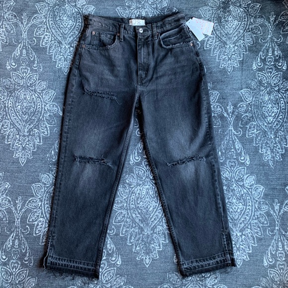 Free People Denim - Free People Lita Crop Straight Leg Jeans Size 28